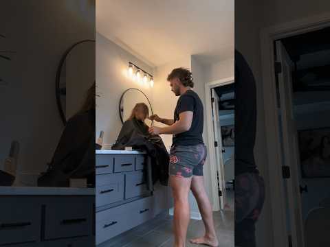 Will Alix like Roras cut!? Full vid on our page❤️#alixandstephen #mrmom #parents #dad #haircut #kc