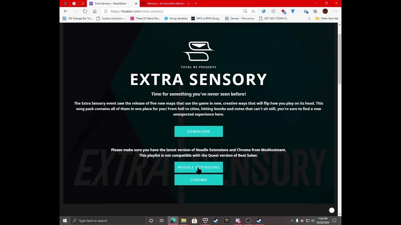 How to download noodle extensions in Beat Saber (1.13.2) YouTube