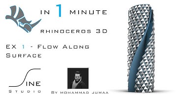 Rhino in 1 minute - EX 1 - Flow Along Surface - Sine Studio