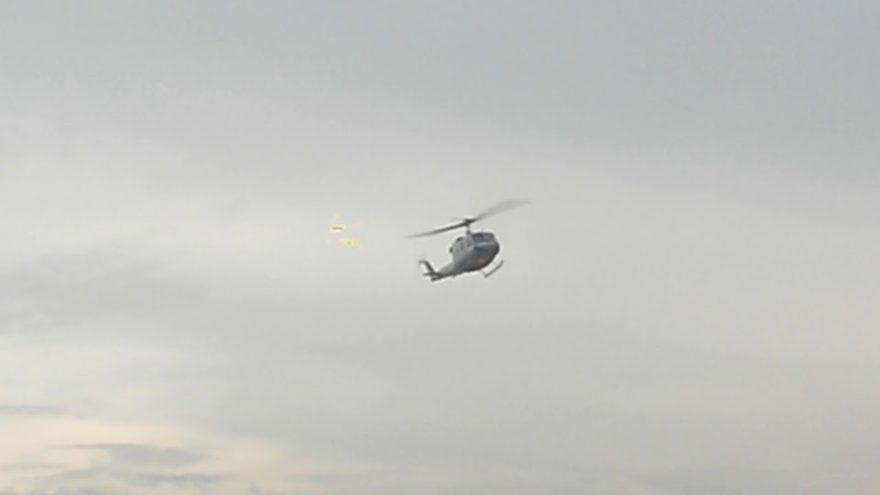 Bell 212 D-HARZ low flyover