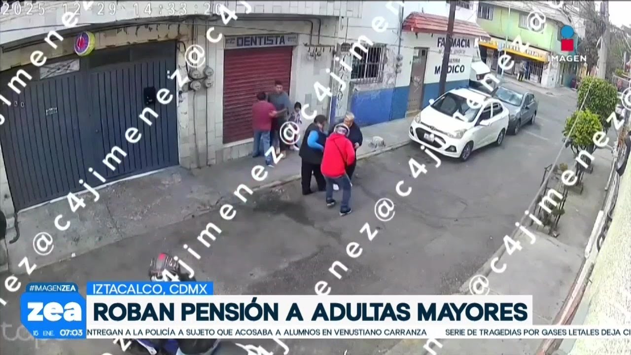 Sujetos son captados robando pensión a adultas mayores en Iztacalco | Noticias con Francisco Zea