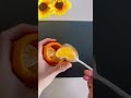 Don’t throw away the orange peel after eating. Bring your children to make beautiful orange peel