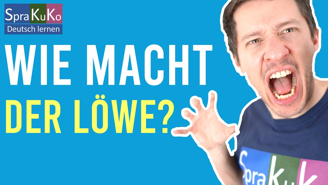 Wortschatz - Wie macht der Löwe? - Tierlaute im Deutschen | Verben und Bedeutungen