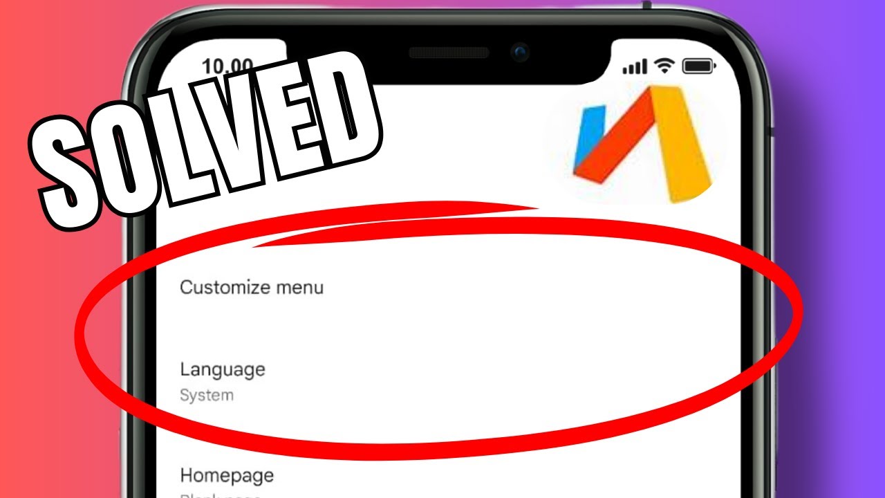 How to set a different language in Via Browser