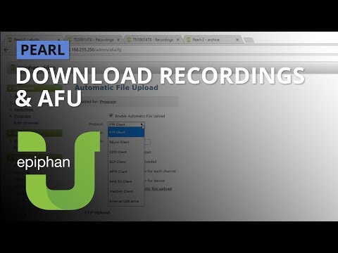 Download recordings & Automatic File Upload [Pearl family]