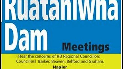 Ruataniwha Dam Debate NAPIER BOY"S HIGH SCHOOL HALL