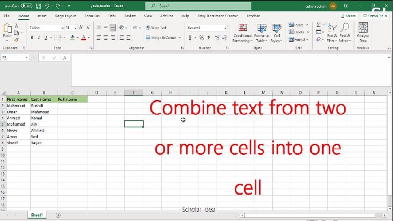 Google Worksheet Combine Multiple Cells Into One Concat