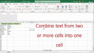 How to combine text from two cells into one cell?