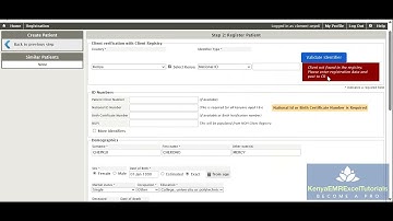 Client registration into  KenyaEMR