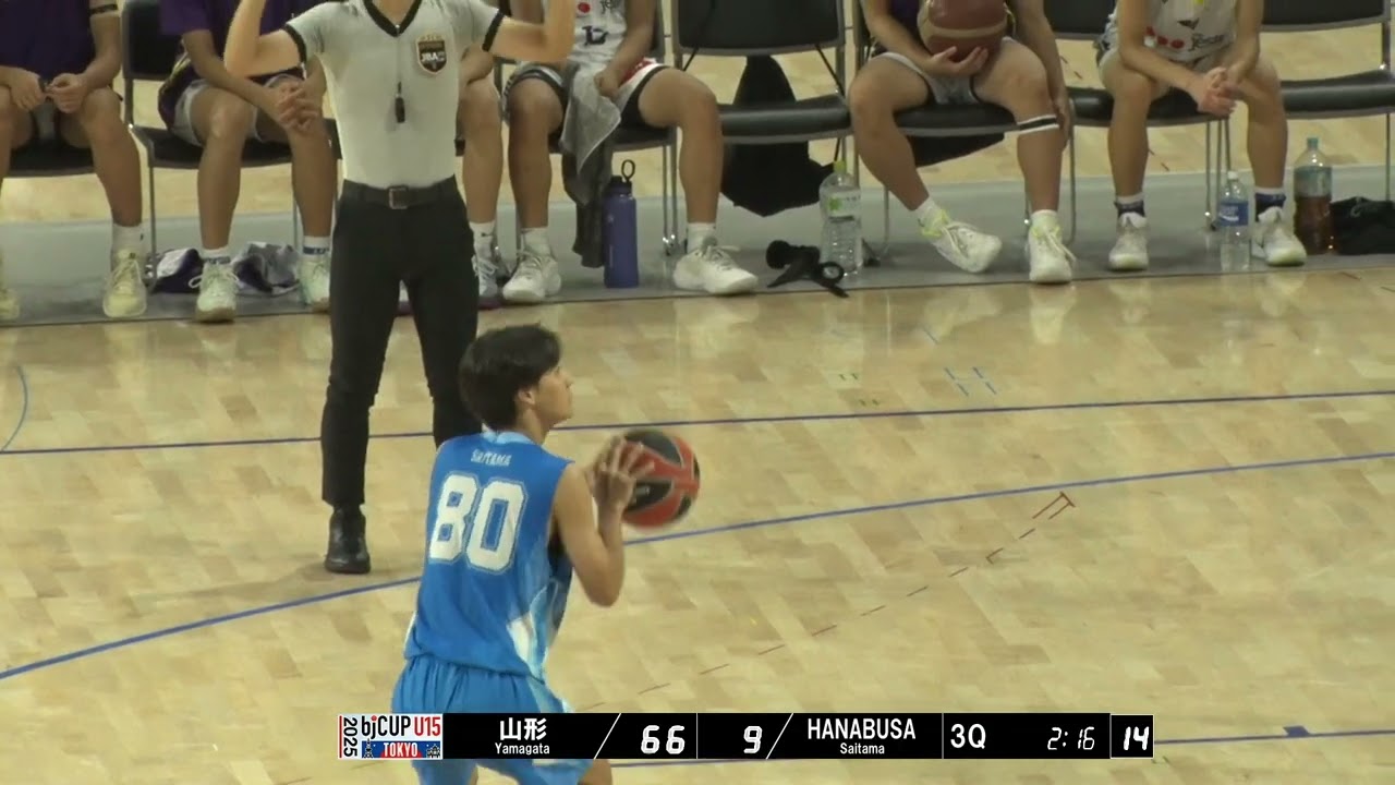 ハイライト】男子準決勝｜ 山形ワイヴァンズU15 vs HANABUSA - YouTube