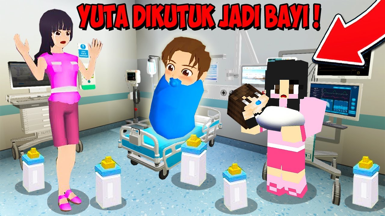 Yuta Tiba2 Berubah Jadi Bayi 😱 Mio Panik ~ Sakura Minecraft Indonesia