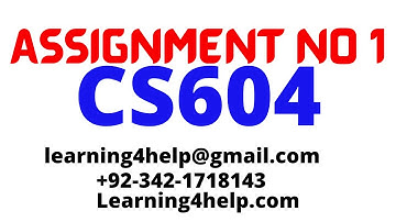 cs604 assignment 1 solution 2022 assignment1 cs604 2022 cs604 assignment1 2022 cs604 1 2022 L4H