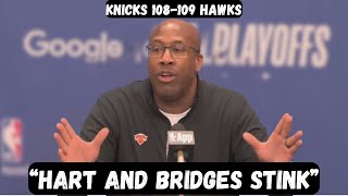 Mike Brown BLASTS Hart and Bridges after Game 3 loss - Post Game Interview - Knicks vs Hawks 