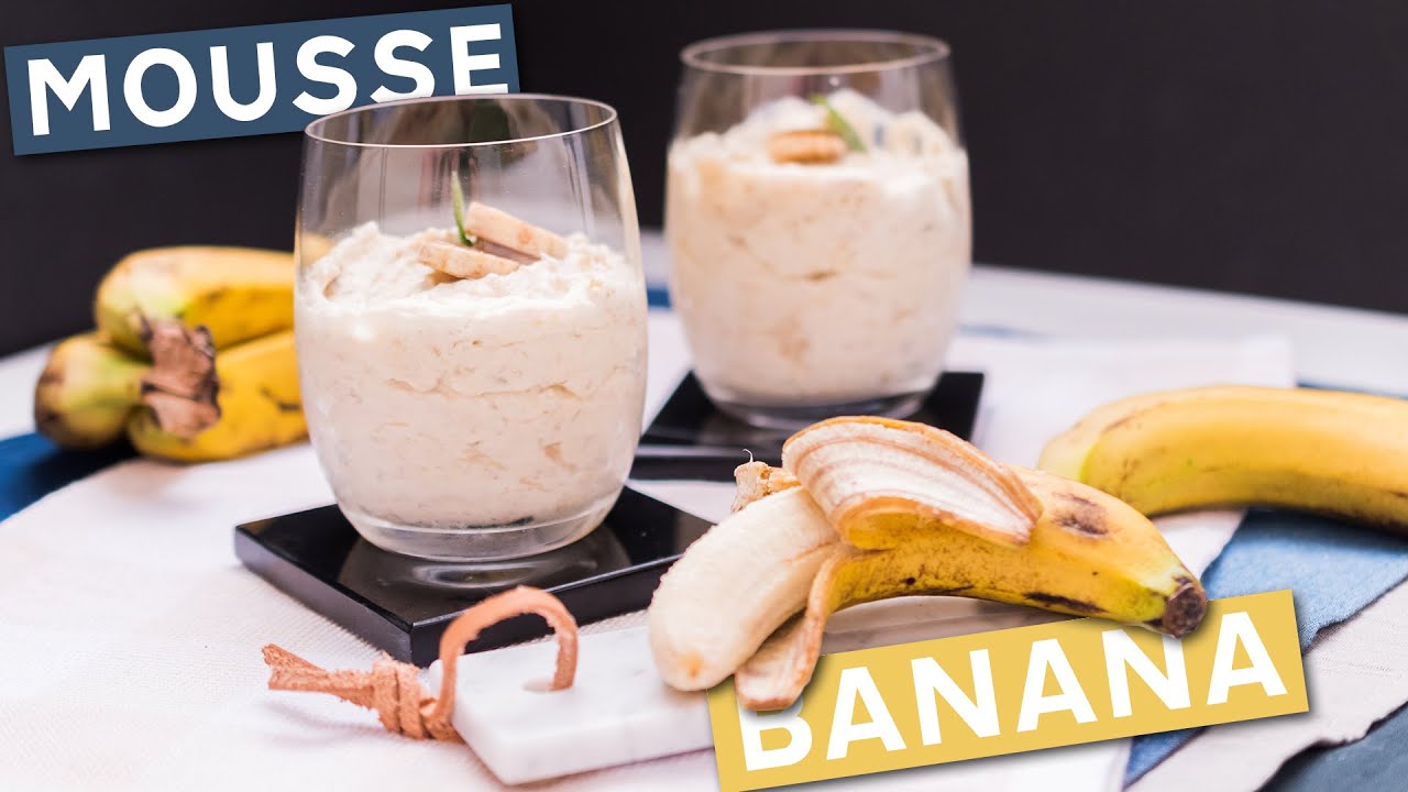 Mousse de Banana Facil 🍌