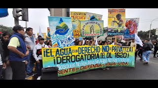 Gran marcha contra el gobierno y congreso por la privatización del agua ¡fuera vende patrias!