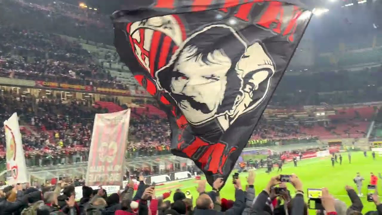 Milan-Empoli 1-0. I ragazzi sotto la Sud. Coro 