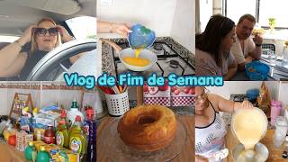 VLOG DO FIM DE SEMANA// ROTINA REAL// BOLO DE IOGURTE FOFINHO// REPOSIÇÃO DE COMPRAS