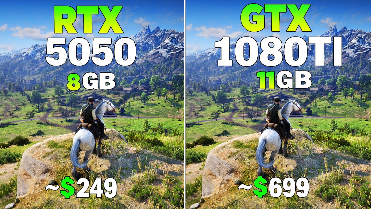 RTX 5050 vs GTX 1080 Tİ - Test in 8 Games