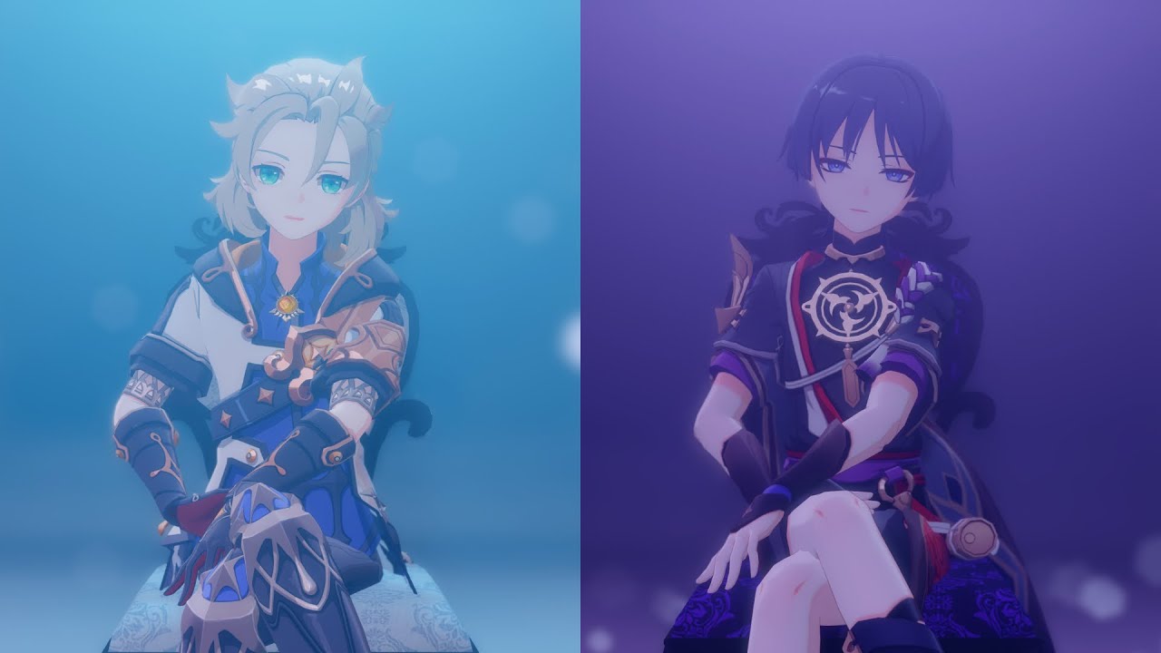 [Genshin Impact MMD]怪物(kaibutsu)[Scaramouche,Albedo]