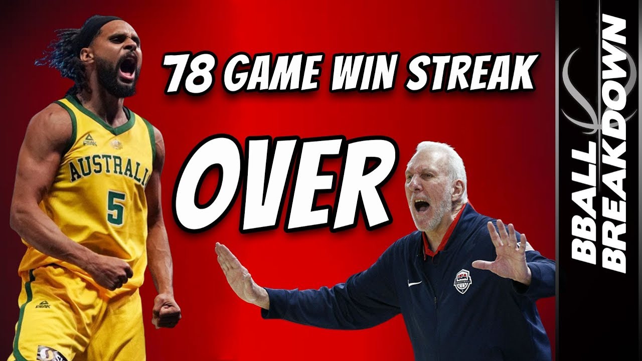 Australia Out Coaches Team Usa To Snap 78 Game Winning Streak Game Highlights Team Usa Coach Team Coaching