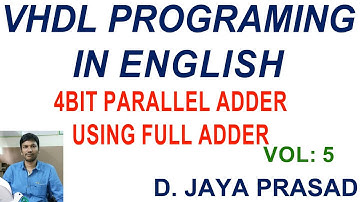VHDL PROGRAM FOR 4BIT PARALLEL ADDER USING FULL ADDER|| BESTSTUDY||JAYAPRASAD