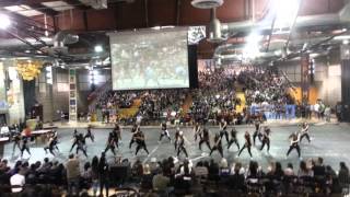 RCHS varsity dance kingsball rally 2014