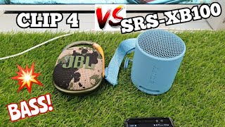 Sony SRS-XB100 vs. JBL Clip 4 | Bass Test!💥😱