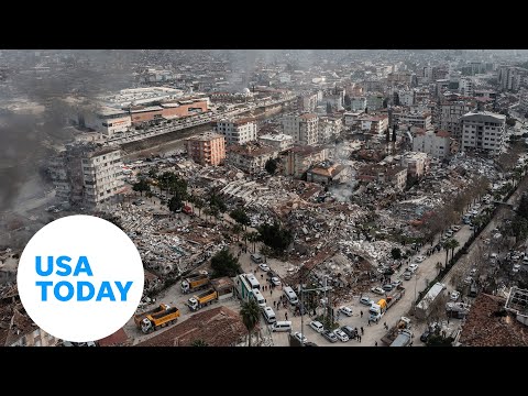 Drones show destruction in Turkey, Syria after deadly earthquake | USA TODAY