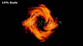 Circular Fire Ring Circle Round Flames Stock Footage