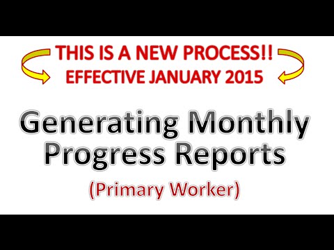 Monthly Progress Report Tutorial (January 2015) - YouTube