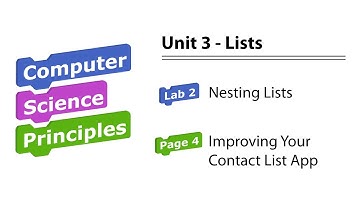 U3L2 Improving Your Contact List App (pg 4) BJC / Snap!