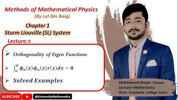 Orthogonality of Eigen Functions with examples | Lecture 8