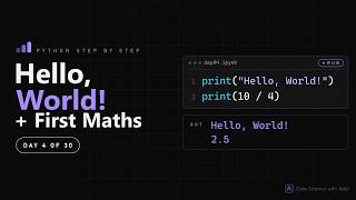 Hello, World! and Your First Calculations in Python | Day 4 · Python Step by Step Update