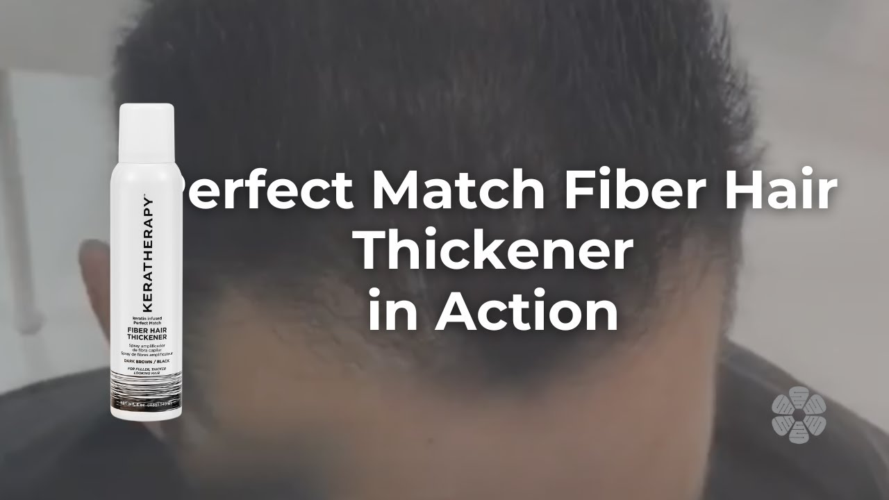 Perfect Match Fiber Hair Thickener in Action 