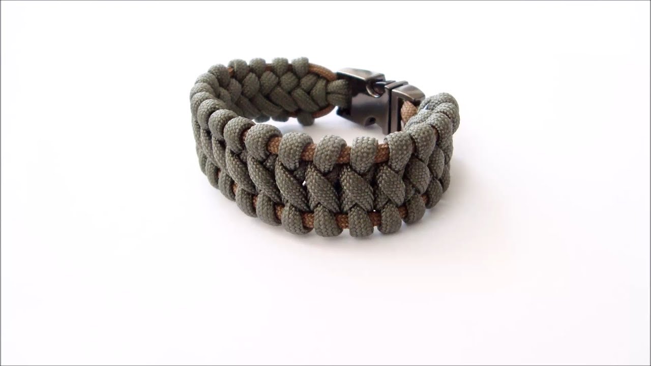 How to make "JLC Bar" paracord bracelet with side release buckle YouTube
