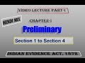 Indian Evidence Act Sec 1 to 4 (Hindi Mix) I