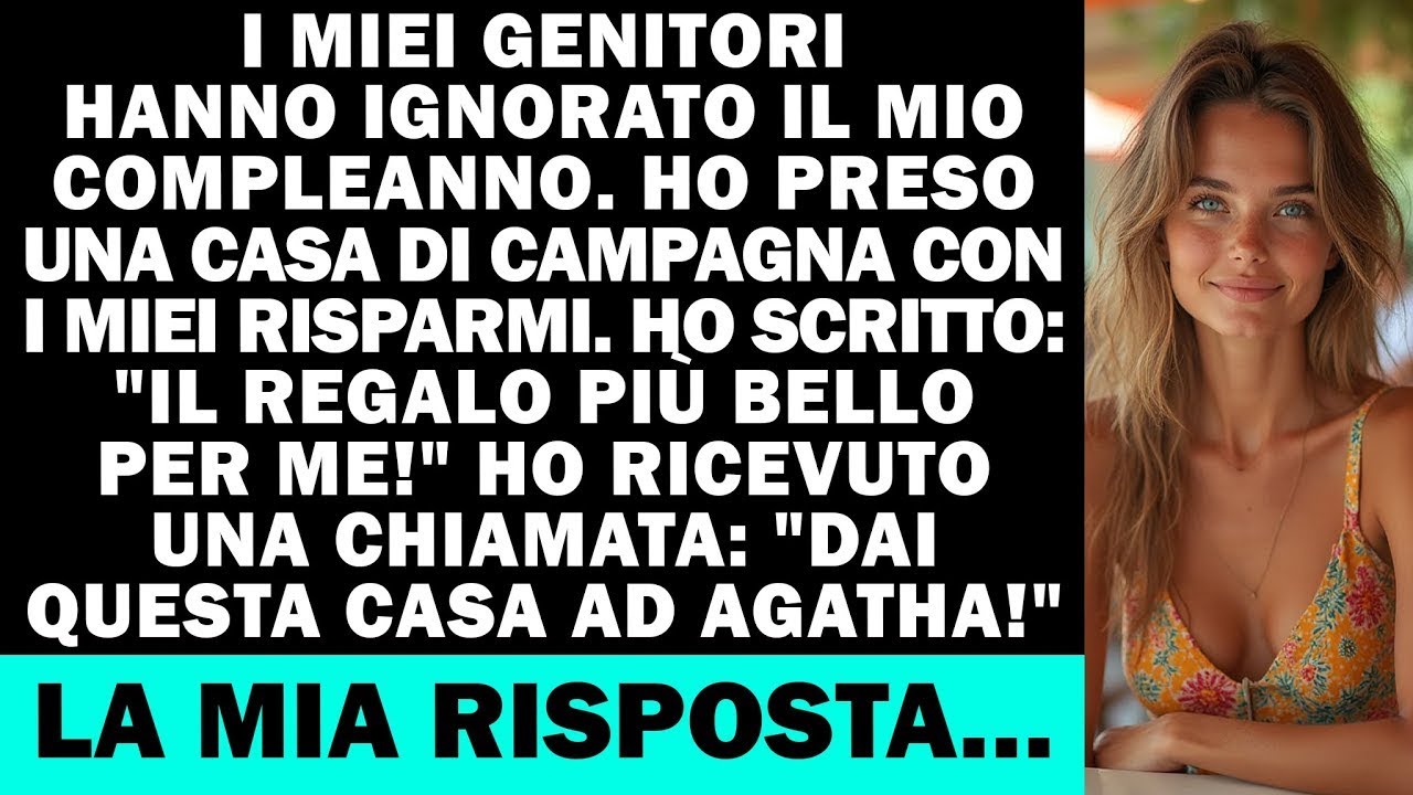 Cena di mia sorella invece del mio giorno. Ho risposto comprando una casa…