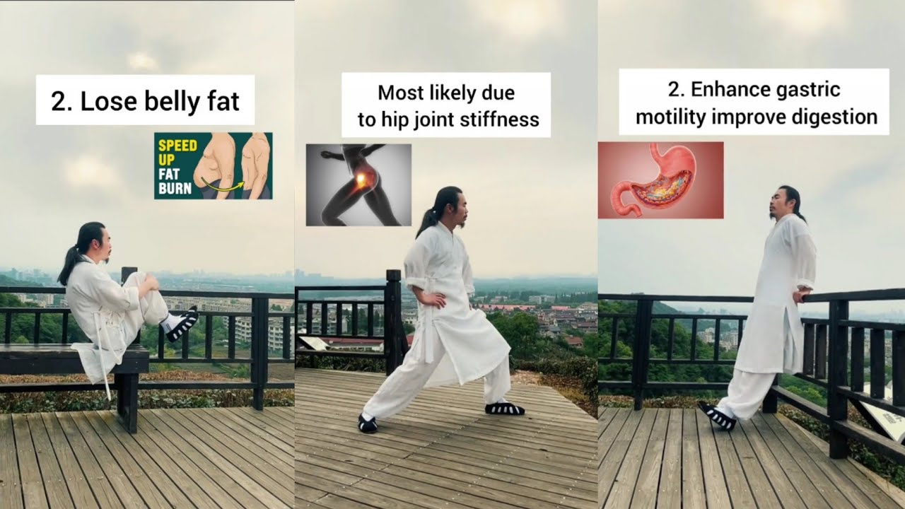 8 minutes 20 second | Tai chi exercise | Lose belly fat | Hip joint stiffness | improve digestion