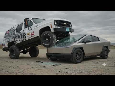 Big Burb Crushing Cybertruck (Take One) | AI Shorts