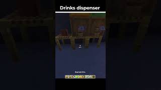 Minecraft Drinks dispenser || wait for end || #shortsfeed