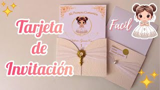 PRIMERA COMUNIÓN-IDEAS DE INVITACIÓN FACIL PARA FECHAS ESPECIALES-🤗LikeArt Decoraciones.