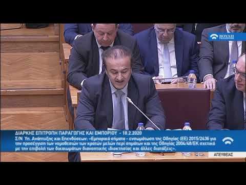 Ο Γ.Αντωνιάδης στην επιτροπή παραγωγής και εμπορίου (video)