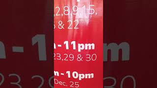 11pm in Holiday Store Hours