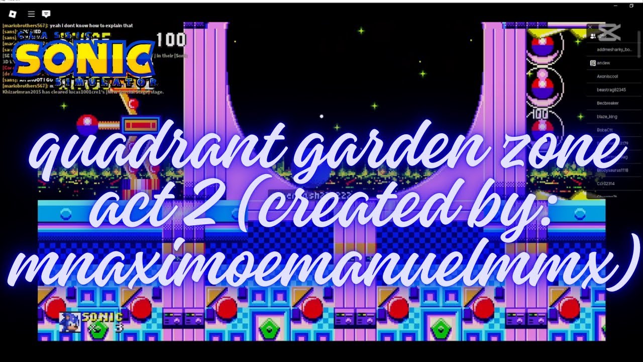 Classic sonic simulator test server v13 quadrant garden zone act 2