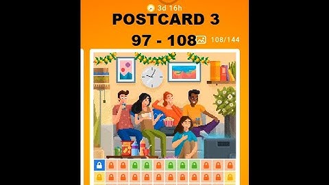 Nonogram Movie Time 3rd Postcard level 97-108