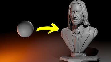 John Wick Speed Sculpt: See How I Create My Characters In Blender!