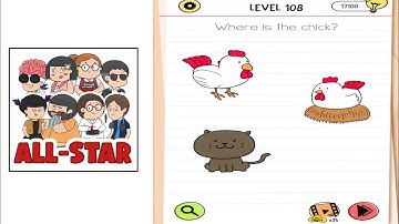 Brain test all star level 158 Gameplay walkthrough solution|| where is the chick?