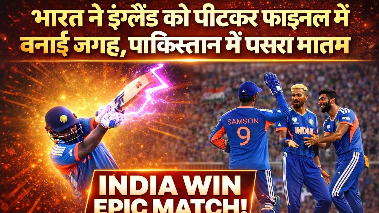 भारत ने इंग्लैंड को पीटकर फाइनल में बनाई जगह | पाकिस्तान में पसरा मातम