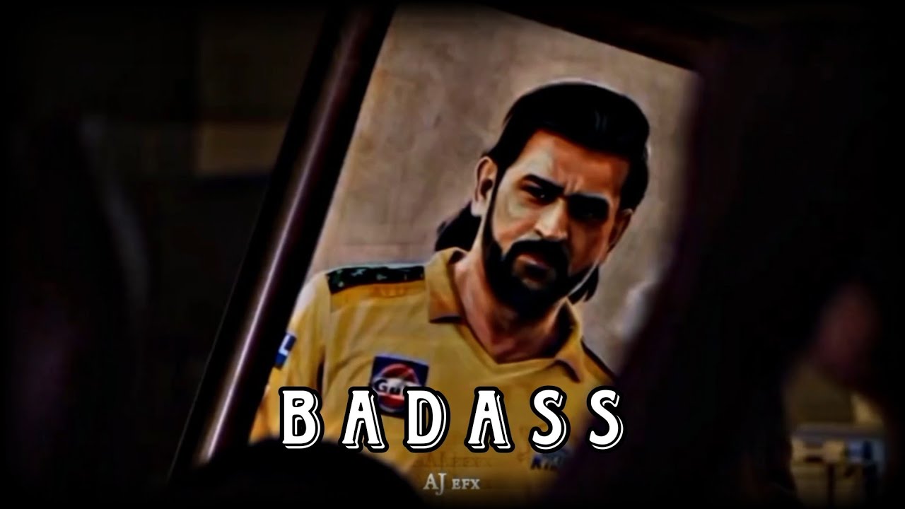 MS Dhoni  x  Badass   CSK Gift for fans   Dhoni mass entry badass version  whatsapp status