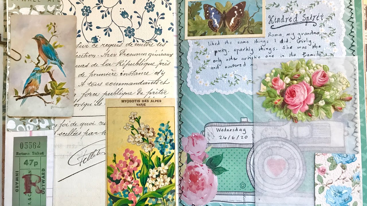 Junk journal with me Vintage journal Ep 2